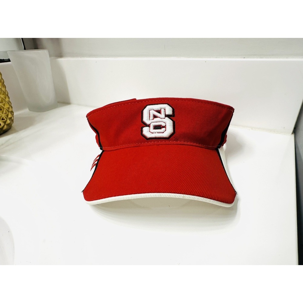 adidas NC State Wolfpack Visor Red/White/Black NCAA College Team Hat